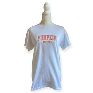 Fall Halloween T-shirt Pumpkin Season Graphic Tee Short Sleeve White NEW Unisex